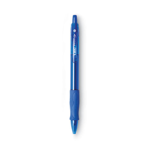 Glide Bold Ballpoint Pen, Retractable, Bold 1.6 Mm, Blue Ink, Translucent Blue Barrel, Dozen