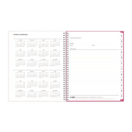 Breast Cancer Awareness Create-your-own Cover Weekly/monthly Planner, Orchids Artwork, 11 X 8.5, 12-month (jan To Dec): 2025