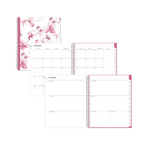 Breast Cancer Awareness Create-your-own Cover Weekly/monthly Planner, Orchids Artwork, 11 X 8.5, 12-month (jan To Dec): 2025