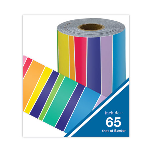 Rolled Straight Borders, 2.25" X 65 Ft, Rainbow