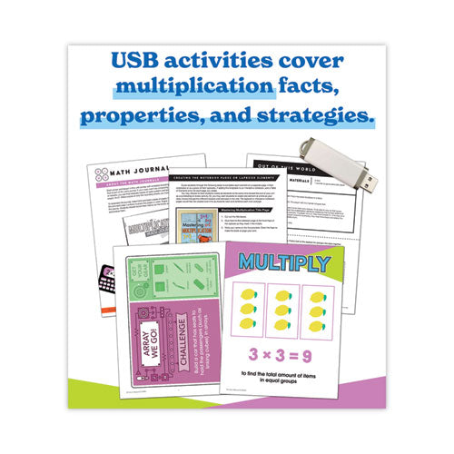 In A Flash Usb, Intro To Multiplication, Ages 7-9, 236 Pages