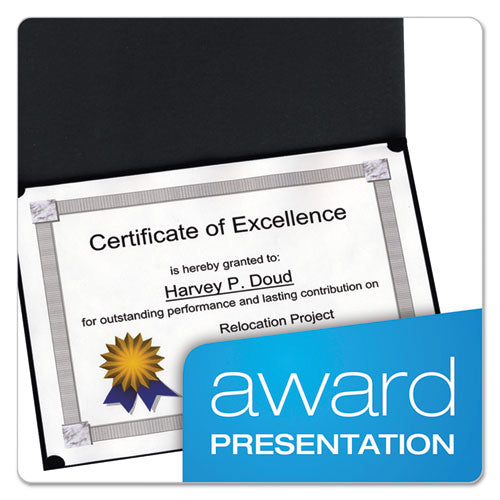 Certificate Holder, 11.25 X 8.75, Black, 5/pack