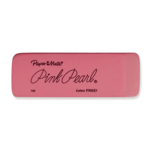 Pink Pearl Eraser, For Pencil Marks, Rectangular Block, Medium, Pink, 24/box