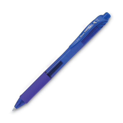 Energel-x Gel Pen, Retractable, Medium 0.7 Mm, Blue Ink, Blue Barrel, Dozen