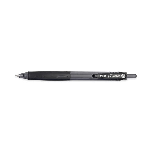 G-knock Begreen Gel Pen, Retractable, Fine 0.7 Mm, Black Ink, Black Barrel, Dozen