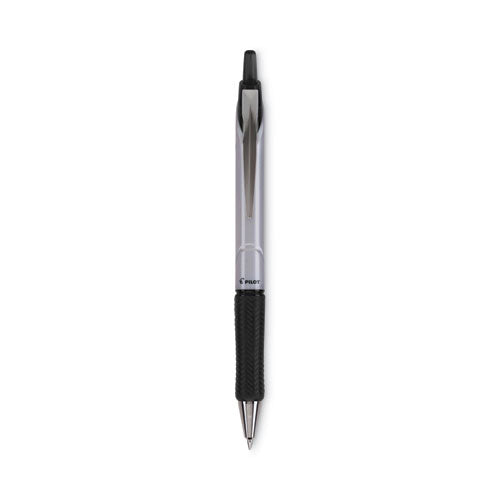 Acroball Pro Advanced Ink Ballpoint Pen, Retractable, Medium 1 Mm, Black Ink, Silver Barrel, Dozen