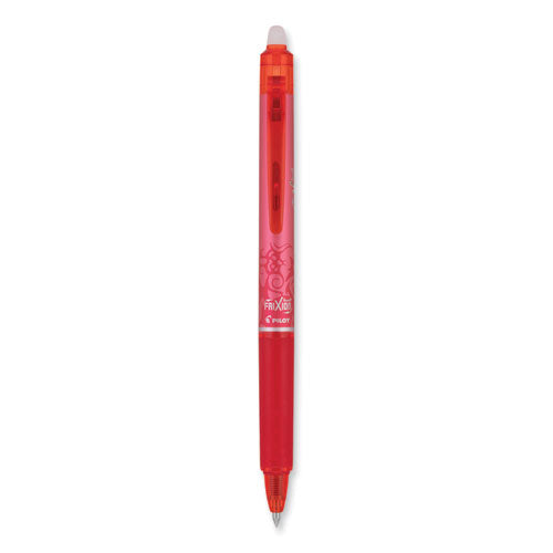 Frixion Clicker Erasable Gel Pen, Retractable, Extra-fine 0.5 Mm, Red Ink, Red Barrel, Dozen