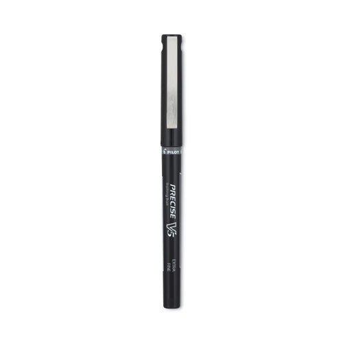 Precise V5 Roller Ball Pen, Stick, Extra-fine 0.5 Mm, Black Ink, Black Barrel, Dozen