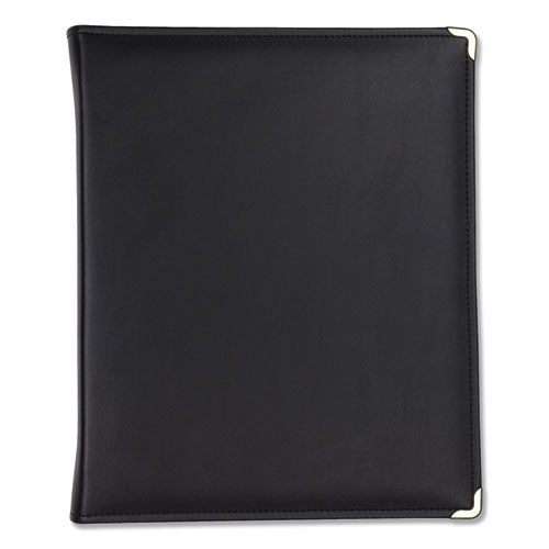 Classic Collection Zipper Ring Binder, 3 Rings, 1.5" Capacity, 11 X 8.5, Black