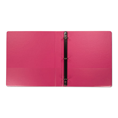 Earth™s Choice Plant-based Durable Fashion View Binder, 3 Rings, 1" Capacity, 11 X 8.5, Berry, 2/pack