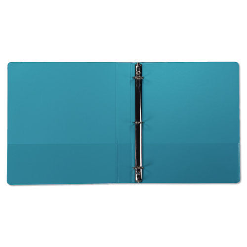 Earth™s Choice Plant-based Durable Fashion View Binder, 3 Rings, 1" Capacity, 11 X 8.5, Turquoise, 2/pack