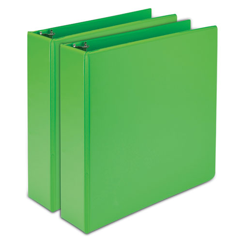 Earth™s Choice Plant-based Durable Fashion View Binder, 3 Rings, 2" Capacity, 11 X 8.5, Lime, 2/pack