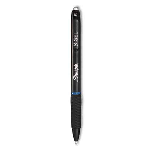 S-gel High-performance Gel Pen, Retractable, Bold 1 Mm, Blue Ink, Black Barrel, 36/pack