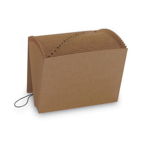 Indexed Expanding Kraft Files, 21 Sections, Elastic Cord Closure, 1/21-cut Tabs, Letter Size, Kraft