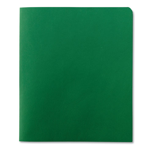 Two-pocket Folder, Textured Paper, 100-sheet Capacity, 11 X 8.5, Green, 25/box