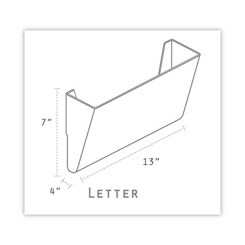 Wall File, 3 Sections, Letter Size, 13" X 4" X 14", Smoke, 3/set