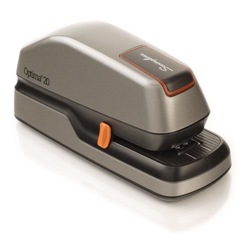 Optima 20 Electric Stapler, 20-sheet Capacity, Silver