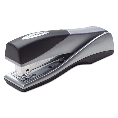 Optima Grip Full Strip Stapler, 25-sheet Capacity, Silver