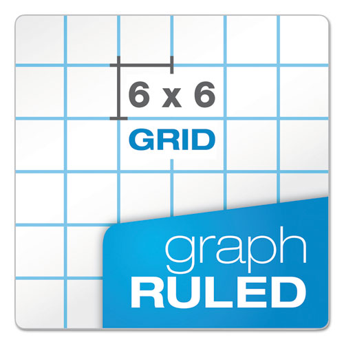 Quadrille Pads, Quadrille Rule (6 Sq/in), 50 White 8.5 X 11 Sheets