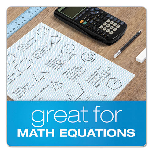 Quadrille Pads, Quadrille Rule (10 Sq/in), 50 White 8.5 X 11 Sheets