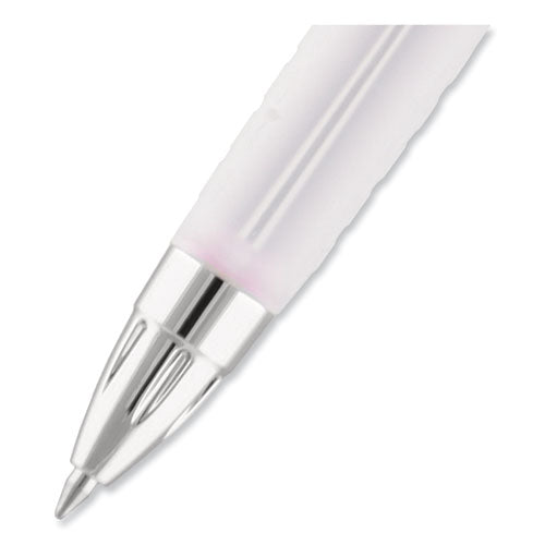 Signo 207 Gel Pen, Retractable, Medium 0.7 Mm, Black Ink, Pink Barrel, 2/pack