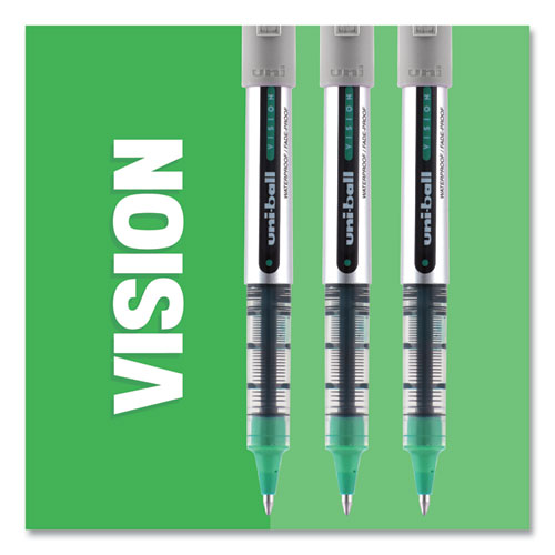 Vision Rollerball Pen, Stick, Fine 0.7 Mm, Black Ink, Silver/black/clear Barrel, 36/pack