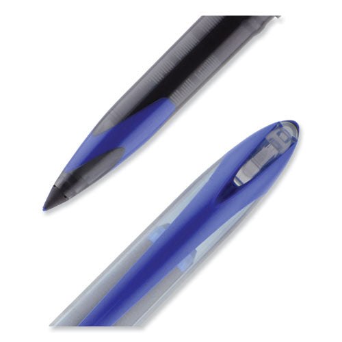 Air Porous Rollerball Pen, Stick, Medium 0.7 Mm, Blue Ink, Black/blue Barrel, Dozen