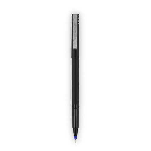 Rollerball Pen, Stick, Extra-fine 0.5 Mm, Blue Ink, Black/blue Barrel, 72/pack