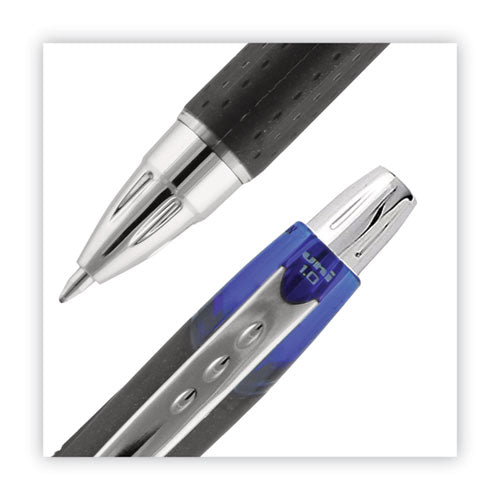 Rollerball Pen, Stick, Extra-fine 0.5 Mm, Blue Ink, Black/blue Barrel, 72/pack