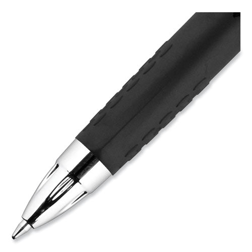 Signo 207 Gel Pen, Retractable, Medium 0.7 Mm, Red Ink, Smoke/black/red Barrel, Dozen