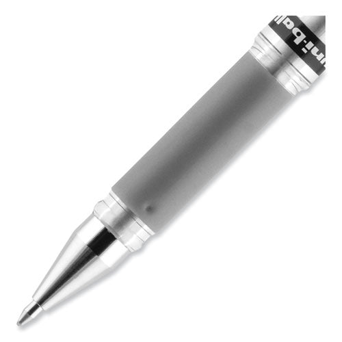 Impact Gel Pen, Stick, Medium 1 Mm, Silver Metallic Ink, Silver Barrel