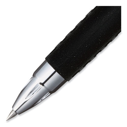 Signo 207 Gel Pen, Retractable, Micro 0.5 Mm, Black Ink, Smoke/black Barrel, Dozen