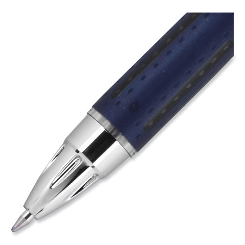 Jetstream Retractable Hybrid Gel Pen, Fine 0.7 Mm, Black Ink, Blue/silver Barrel