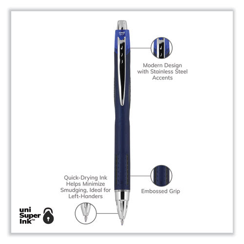 Jetstream Retractable Ballpoint Pen, Fine 0.7 Mm, Blue Ink, Blue Barrel