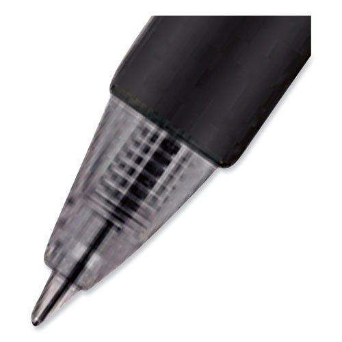 Signo Gel Pen, Retractable, Medium 0.7 Mm, Black Ink, Black/metallic Accents Barrel, Dozen