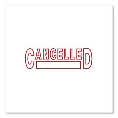 Message Stamp, Cancelled, Pre-inked One-color, Red