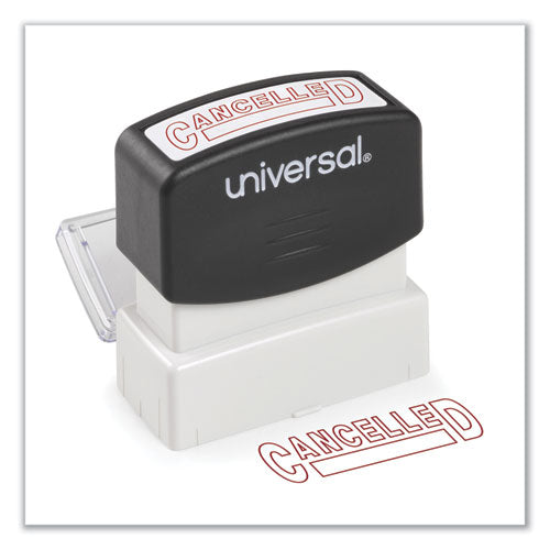 Message Stamp, Cancelled, Pre-inked One-color, Red