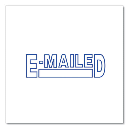 Message Stamp, E-mailed, Pre-inked One-color, Blue