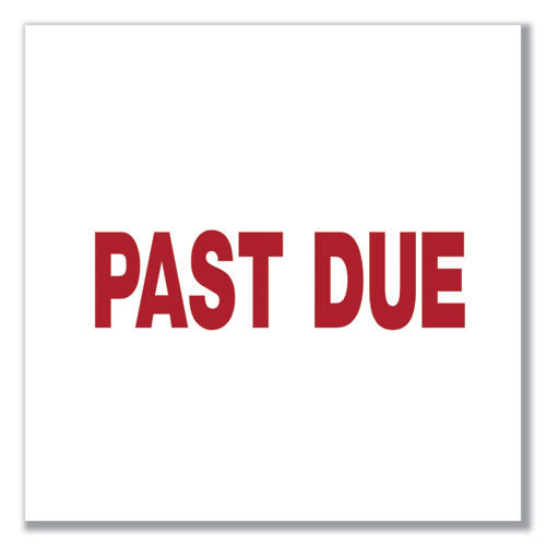 Message Stamp, Past Due, Pre-inked One-color, Red