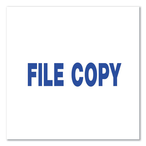 Message Stamp, File Copy, Pre-inked One-color, Blue