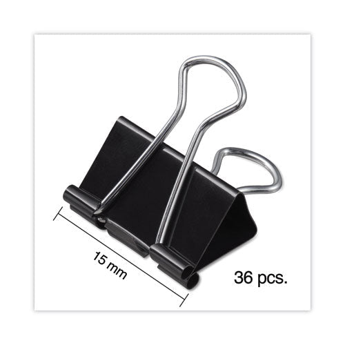 Universal® Binder Clips Value Pack, Mini & Small, Black/Silver, 36/box