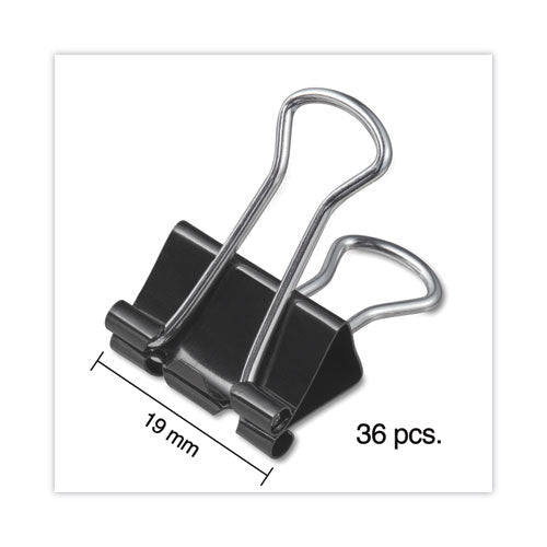 Universal® Binder Clips Value Pack, Mini & Small, Black/Silver, 36/box