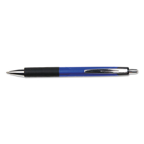 Comfort Grip Ballpoint Pen, Retractable, Medium 1 Mm, Blue Ink, Blue Barrel, Dozen