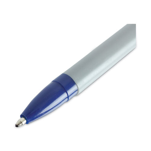 Ballpoint Pen Value Pack, Stick, Medium 1 Mm, Blue Ink, Gray Barrel, 60/pack