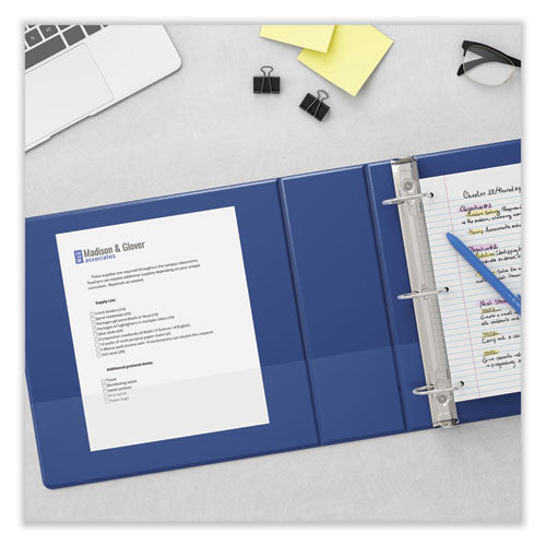 Slant D-ring View Binder, 3 Rings, 1.5" Capacity, 11 X 8.5, Navy Blue