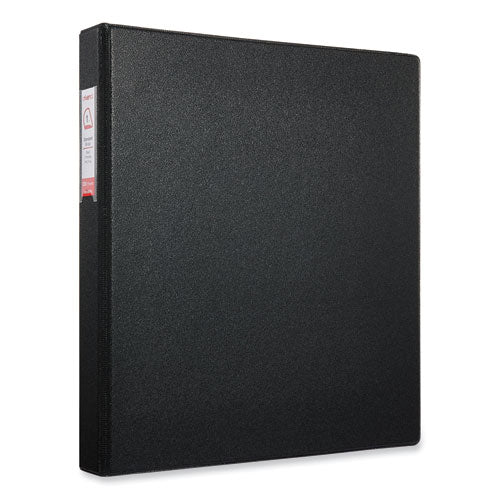 Deluxe Non-view D-ring Binder With Label Holder, 3 Rings, 1" Capacity, 11 X 8.5, Black