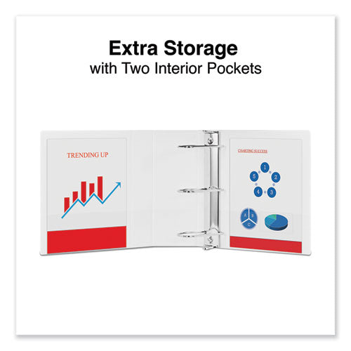 Slant D-ring View Binder, 3 Rings, 5" Capacity, 11 X 8.5, White