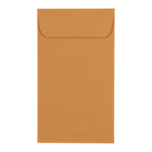 Kraft Coin Envelope, #5 1/2, Round Flap, Gummed Closure, 3.13 X 5.5, Light Brown Kraft, 500/box