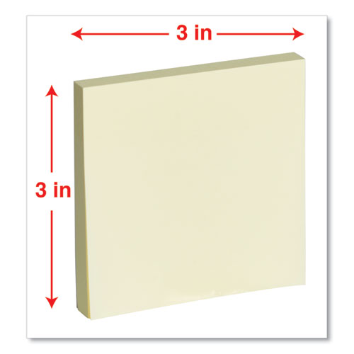 Fan-folded Self-stick Pop-up Note Pads Cabinet Pack, 3" X 3", Yellow, 90 Sheets/pad, 24 Pads/pack