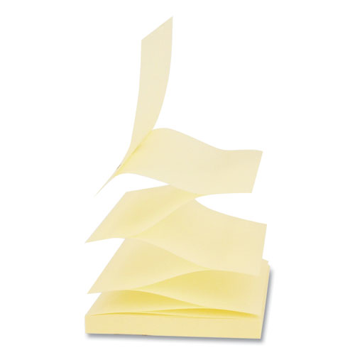 Fan-folded Self-stick Pop-up Note Pads Cabinet Pack, 3" X 3", Yellow, 90 Sheets/pad, 24 Pads/pack